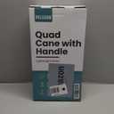 PELEGON Quad Cane (300LB) - Adjustable Walking Cane with A Large 4 Pronged Base for Extra Balance & Stability, Walking Canes for Seniors, Walking Cane for Men & Women, Walking Sticks (Blue)