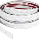 Flexible Molding Trim Wall Trim Self Adhesive, Peel and Stick Mirror Frame Border, Waterproof Bathroom Decor (White)