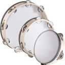 3 Pack Tambourine for Adults Hand Held Wood Single Row Tambourine Metal Jingles Musical Educational Instrument Rhythm Percussion for KTV, Party, Church (6 Inch+8 Inch+10 Inch)