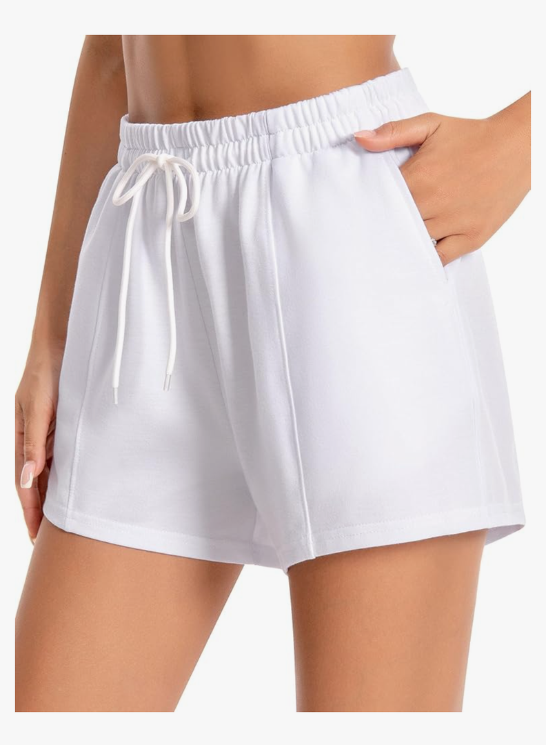 Women's Athletic Shorts with Pockets, 3.7" Sweat Shorts Women, Summer Workout Elastic Running Shorts S