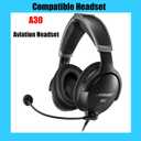 A30 Ear Pads Replacement Earpads Ear Cushion Cups Muffs Parts Cover Compatible with Bose A30 Aviation Headset. (Black)