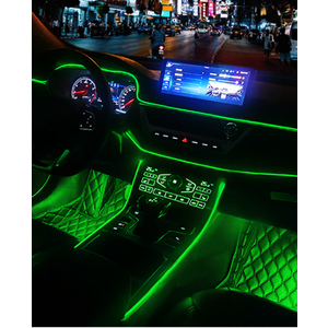Interior Car LED Strip Lights APP Control, 5 in 1 RGB 16 Million Colors Ambient Lighting Kit with 236 inches Fiber Optic, Music Mode Inside Car Lighting Decorations