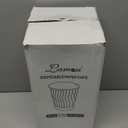 Lamosi Disposable Coffee Cups 12 oz 100 Pack, Paper Coffee Cups 12 oz for Hot Drinks or Cold Beverages, Insulated Corrugated Ripple Wall Cup for Office, Cafe, Home or Travel (Black)