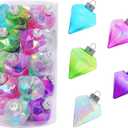 MOONET 25Pcs 2.64in Christmas Decoration Balls Shatterproof Colored Transparent Ball for Festival Wedding Home Party Decors Xmas Tree Hanging