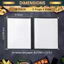 12 Pack Menu Covers 8.5 x 11 Inch, 2 Page 4 View Menu Sleeves Clear View Menu Holder for Kitchen, Restaurant Supplies, Drink, Wine Menu