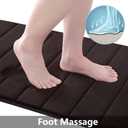 Buganda Memory Foam Bath Mat, 59" x 34", Ultra Soft and Non-Slip Bathroom Rugs, Water Absorbent and Machine Washable Bath Rug Runner for Bathroom, Shower, and Tub, Brown