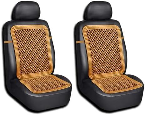 Zento Deals Natural-Wood Beaded Seat Cover with high Ventilation (Natural Wood) - 2 Packs Zento Deals Natural-Wood Beaded Seat Cover with high Ventilation (Natural Wood) - 2 Packs