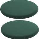 Round Memory Foam Chair Pad for Dining Room, Kitchen, and Office Use, Anti-Slip Round Stool Pad, Comfortable Seat Cushion with Removable Cover, 1 Pack, 15-Inch, Dark Green