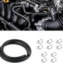 5Ft ID 5/8 Heater Hose, Rubber Radiator Hose with 650PSI Rupture Pressure for Water/Gas Transportation, Professional Car Accessories Coolant Hoses for Vehicle Cooling Systems