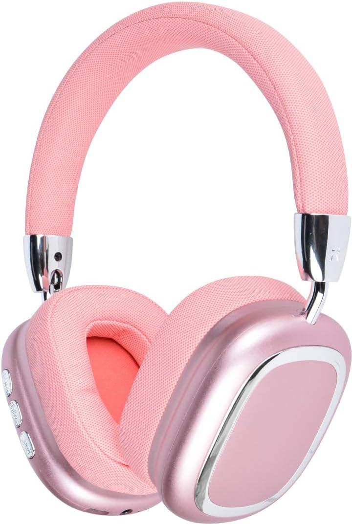 New Wireless Headset, Hifi Clear Call, Comfortable Fit With Head, Foldable, Rotatable, Stretchable. Compatible with Mobile Phones, Computers, MP3 and Other Devices. Wireless Headphones (Pink)