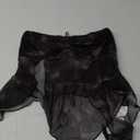 GORGLITTER Women's Halter Crop Y2k Tube Tops Asymmetrical Ruffle Hem Backless Cami Black Small