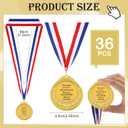 Ecally 36 Set Employee Appreciation Gifts Metal Gold Award Medal with Neck Ribbon Inspirational Gold Dot Sticker Motivational Medals Thank You Gifts for Coworker Colleague Leaving Team Building
