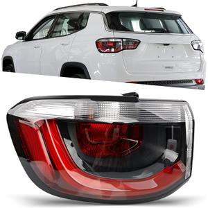 Outer Tail Light Compatible with Jeep Compass 2017-2021 - Brake Taillight Assembly Rear Lamp Replacement for CH2804115 and 55112839AC - Driver Left Side LH