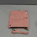 Defencase Compatible with iPhone SE 2020 2022 Case Wallet with RFID Blocking Card Holder for Women Men, PU Leather Magnetic Snap Flip Zipper Strap Wallet Phone Case Fit for iPhone SE/7/8, Rose Pink