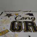 Gold White Graduation Banner Decorations White Gold Black Congrats Grad Banner 2024 White Gold Graduation Party Decorations Class of 2024 Graduation Banner for Graduation Party Supplies 70.8x43.3 in