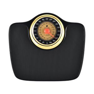 EILISON Mechanical Bathroom Scale for Home Use, Easy Read Analog Weight Scale with Large Dial Display in lb/kg, 400lb Capacity, Non-Slip Surface (Black)
