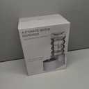 RIZZARI Automatic Gravity Pet Waterer: 7L White Stainless Steel Water Dispenser - Large Capacity with Triple Filter and Specialized Brush for Senior Dogs with Spinal Issues - for Living Room Bedroom