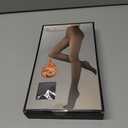 200D Thermal Opaque Winter Tights, Skin-Permeable, Slim Fit (Black)