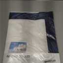 White Pillow Shams King Size Set of 2, 100% Cotton Hotel Luxury Decorative Pillow Sham with Navy Border, Sateen Weave Soft Smooth Breathable Elegant Pillowcases for Bedding, 20x36 Inches