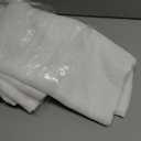 RYB HOME Linen Sheer Curtains for Living Room Textured Semi Sheer Curtains Large Window Treatment for Bedroom Patio Door, White, 52 inch Width x 108 inch Length, 2 Panels