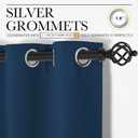 NICETOWN Moroccan Blue Blackout Curtain 57 inch Length, W55 Inch, 8 Grommets Top, 1 Piece, Thermal Insulated Modern Window Treatment Soundproof Drape Panel for Bedroom/Living Room