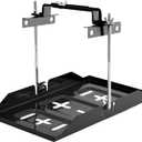 Battery Hold Down Kit Adjustable Battery Tray Universal Battery Box Battery Tie Down Holder with Stainless Steel Bracket Clamp for Boat, Car, Marine