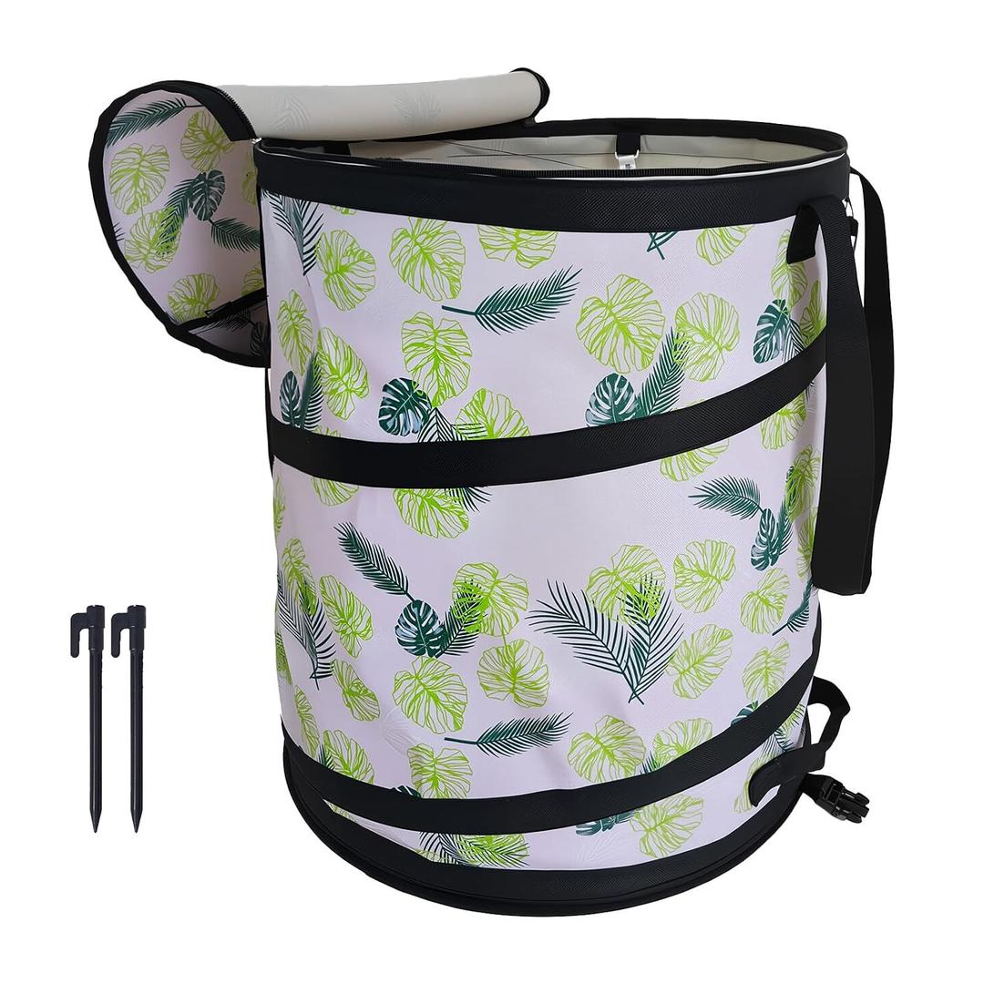 24 Gallon Collapsible Camping Trash Can with Zipper Lid