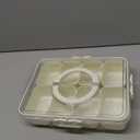 Divided Serving Tray with Lid and Handle,8 Compartments Snacks Box,Snack Fruit and Veggie Tray,Portable Platter for Candy Fruits Nuts Snack Party Entertaining Picnic (1 PCS)