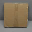 Round Solid Wood Serving Tray Extra Large Tea Coffee Snack Food Meals Serving Plate Non-Slip Kitchen Party Bar Server Ottoman Tray Breakfast Tray with Raised Edges (15inch/37.5cm) Black