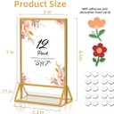 PPH-Sisy Gold Frames 5x7 Acrylic Sign Holder Double Sided Picture Frames for Wedding Table Number Menu Flyer Display for Office Home Party- Pack of 12
