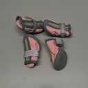 QUMY Dog Shoes for Small Dogs, Puppy Dog Boots & Paw Protectors for Winter Snowy Day, Summer Hot Pavement, Waterproof in Rainy Weather, Ourdoor Walking, Indoor Hardfloors Skid-Resistant Sole Pink 1 (size 1: 1.29"x0.98"(L*W))