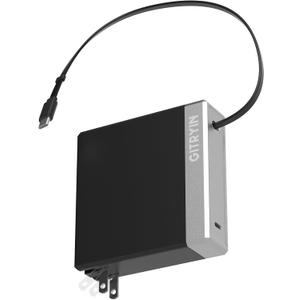 Gitryin 140W Retractable Laptop Charger Block for MacBook Multiple Devices, 2-Port Compact USB C Charger with 31.5in Type C Cable, Fast GaN Charger for MacBook,iPad,iPhone 17/16 Series,Travel, Black