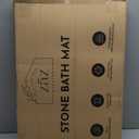 Stone Bath Mat for Bathroom  Quick Drying, Non-Slip Shower Mat  Super Absorbent Bath Stone Mat  Water Absorbing Bathmat, 23 x 15, Swiss Coffee