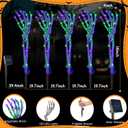 Halloween Decorations 5 Pack Solar Powered Skeleton Arm StakesLights 110pcs Bright LED Light Beads 8 Modes Waterproof Solar Charging Suitable for Outdoor Yard Lawn Home Party Decor