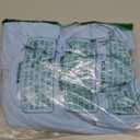 QINSEN Womens Square Neck Tennis Dress Short Sleeve Built in Shorts Golf Athletic Dress with Pockets (Large, Airy Blue)