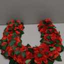 Riceshoot 15.7 Inch Derby Horse Racing Decorations Rose Wreath Red Artificial Flower Horseshoe Wreath Farmhouse Equestrian Door Decor for Horse Race Day Party Decorations