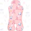 Pinkunn Gel Car Seat Baby Cooling Pad for Summer Breathable Stroller Cooler Pad Multifunctional Carseat Cooling Mat for Baby Child Dining Chair Safety Seat Stroller(Pink,Rabbit)
