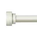 White Curtain Rods for Windows 28 to 48 Inch(2.3-4ft), 1 Inch Diameter Heavy Duty Curtain Rods, Adjustable Curtain Rod, Modern Decorative Drapery Rods, Telescoping Window Curtains Rod 18-45", Antique White