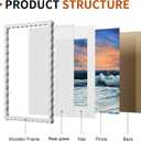 11x14 Wavy Picture Frame With Mat For 8x10, Wavy Edge Wooden Picture Frame with Real Glass - Wall Mount Display, White, 2 Pack