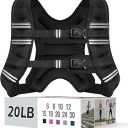 Weighted Vest 20LBS 
for Men Women
Reflective Stripe Adjustable Buckle, Comfortable Durable Rucking Vest for Walking Running Strength Training