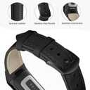 Leather Watch Bands Compatible with Fitbit Charge 6/Charge 5,Genuine Leather Replacement Straps for Charge 6/Charge 5 for Women Men.