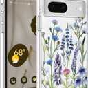 for Google Pixel 7 5G 6,3'' Case, Cute Flower Case for Girls Women, Soft Shockproof Clear Phone Protective Cover with Colorful Floral Pattern Design Exquisite Phone Cover Stylish,03
