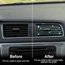 2 x LivTee Bling Car Air Vent Outlet Moulding Trim, 10PCS Car Air Conditioner Decoration Strip, Bling Rhinestone Diamond Car Interior Accessories for Women and Teens, Blue