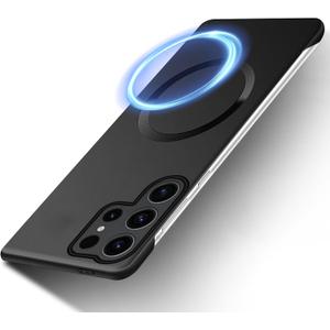 Ultra Slim Case for Samsung Galaxy S26 Ultra Case with Magnetic [Borderless - Original Touch] Matte Slim Phone Case with Mag-Safe, Anti-Fingerprint Cover for Samsung S26 Ultra 5G (Black)