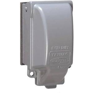 TayMac MX3200 RaynGuard Extra Duty Metal Weatherproof in-Use Cover, 1-Gang, Gray, 3.55 x 3.37 x 6.12 inches