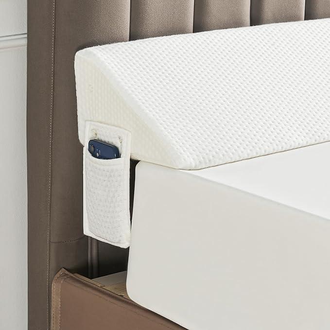 IFNOW King Size(76"x6"x10") Bed Wedge Pillow for Headboard, Mattress Gap Filler(0-8"), Bed Wedge for Gap Between Your Headboard and Mattress White