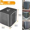 Kipiea 2 in 1 Upgraded Full Mesh Outdoor AC Unit Cover with Detachable 600D Waterproof Top, Air Conditioner Mesh Covers for Outside Units, for All Season (24" W x 24" D x 30" H)