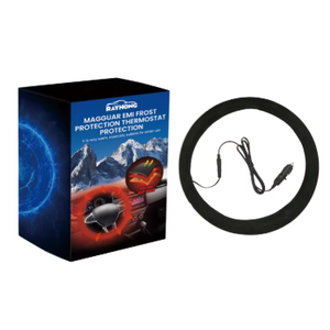 Heated Steering Wheel Cover, Auto Hand Car Steering Wheel Cover Heater for Winter, 12V Heated Auto Steering Wheel Protector Cover, Outer Diameter for Standard-Size Car Steering Wheels (2pcs)