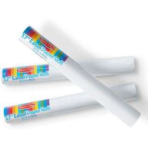 Melissa & Doug Deluxe Easel Paper Roll Replacement (17 inches x 75 feet) - 3-Pack - FSC Certified