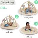 Ingenuity Every Season Plush Lambswool Baby Play Gym and Play Mat, Breathable, Tummy Time Mat, 0+ Months - Natural